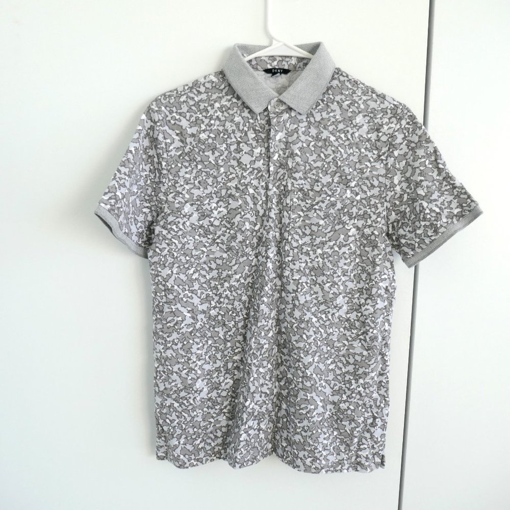DKNY White camo Polo size M